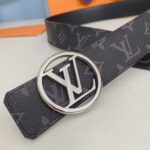 Louis Vuitton Unisex LV Circle 40 MM Reversible Belt Monogram Eclipse Canvas Calf Leather - Bild 4