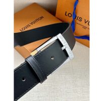 Louis Vuitton Unisex LV City Pin 35 MM Belt Black Smooth Calf Leather (1)
