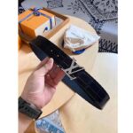 Louis Vuitton Unisex LV Heritage 35 MM Reversible Belt Black Alligator Napa Leather - Image 4