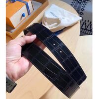 Louis Vuitton Unisex LV Heritage 35 MM Reversible Belt Black Alligator Napa Leather (2)