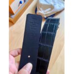 Louis Vuitton Unisex LV Heritage 35 MM Reversible Belt Black Alligator Napa Leather - Image 8