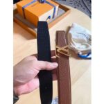 Louis Vuitton Unisex LV Initiales 40 MM Reversible Belt Taurillon Calf Leather Signature Buckle - Imagen 7