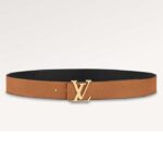 Louis Vuitton Unisex LV Initiales 40 MM Reversible Belt Taurillon Calf Leather Signature Buckle