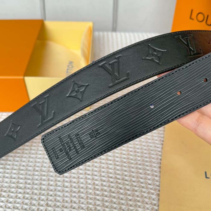 Louis Vuitton Unisex LV Initials 40 MM Reversible Belt Black Eclipse Epi XL Cowhide Leather (10)