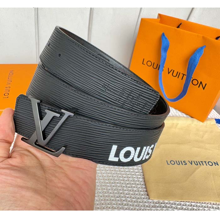 Louis Vuitton Unisex LV Initials 40 MM Reversible Belt Black Eclipse Epi XL Cowhide Leather (4)