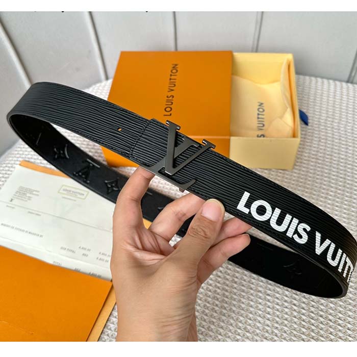 Louis Vuitton Unisex LV Initials 40 MM Reversible Belt Black Eclipse Epi XL Cowhide Leather (5)