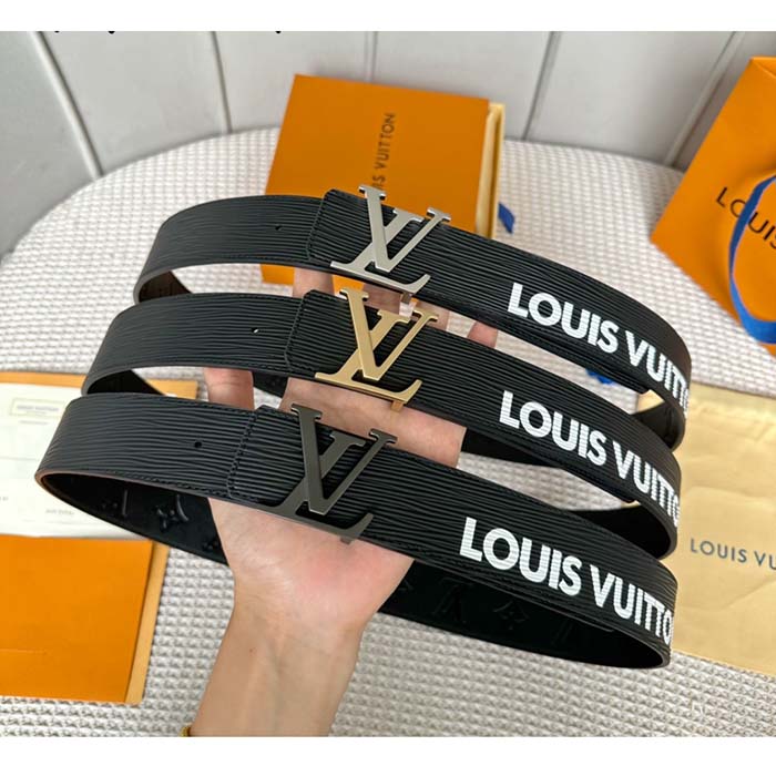 Louis Vuitton Unisex LV Initials 40 MM Reversible Belt Black Eclipse Epi XL Cowhide Leather (6)