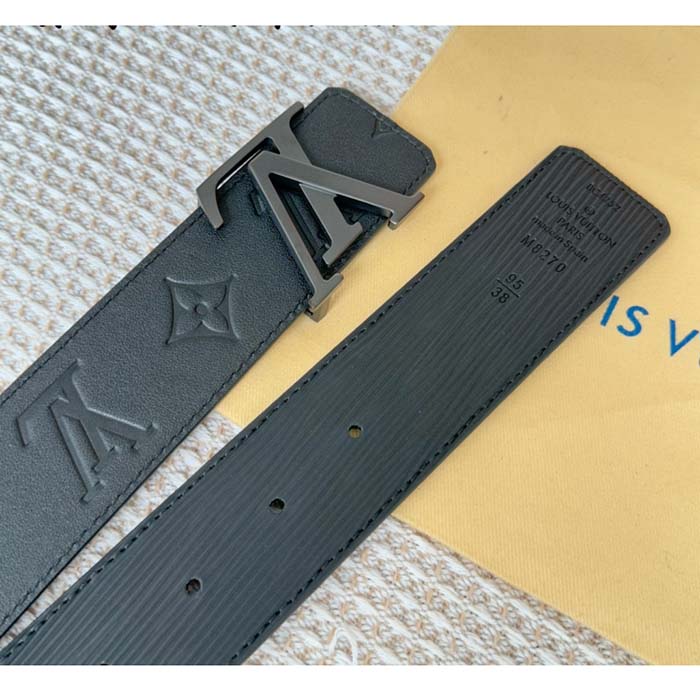 Louis Vuitton Unisex LV Initials 40 MM Reversible Belt Black Eclipse Epi XL Cowhide Leather (9)