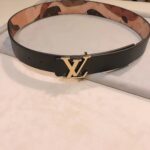 Louis Vuitton Unisex LV Initials 40 MM Reversible Belt Brown Leather Metal Buckle - immagine 4