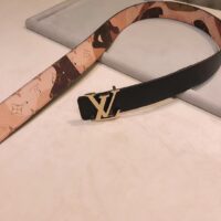 Louis Vuitton Unisex LV Initials 40 MM Reversible Belt Brown Leather Metal Buckle (7)