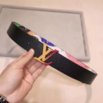 Louis Vuitton Unisex LV Initials 40 MM Reversible Belt Multicoloured Leather Metal Buckle - immagine 9