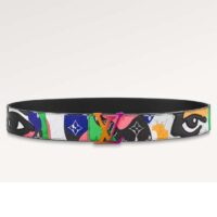 Louis Vuitton Unisex LV Initials 40 MM Reversible Belt Multicoloured Leather Metal Buckle (5)