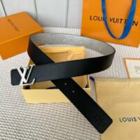 Louis Vuitton Unisex LV Initials 40 MM Reversible Belt Silver Taurillon Calf Leather (9)