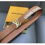 Louis Vuitton Unisex LV Initials 40 MM Reversible Belt Tan Brown Epi XL Cowhide Leather - Bild 2