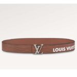 Louis Vuitton Unisex LV Initialer 40 MM Vändbart Bälte Brunt Epi XL Kohudskinn