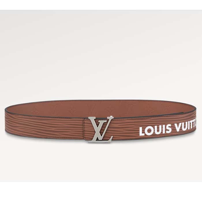 Louis Vuitton Unisex LV Initials 40 MM Reversible Belt Tan Brown Epi XL Cowhide Leather