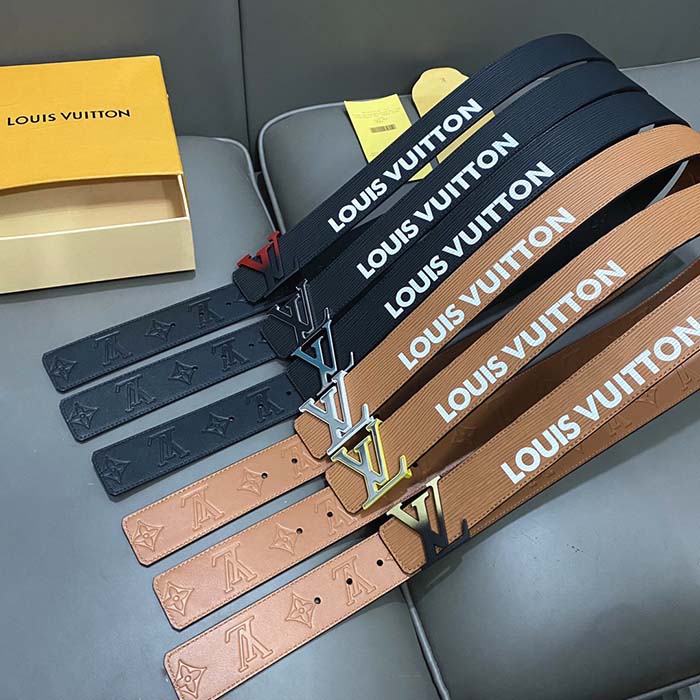 Louis Vuitton Unisex LV Initials 40 MM Reversible Belt Tan Brown Epi XL Cowhide Leather (3)
