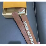 Louis Vuitton Unisex LV Initials 40 MM Reversible Belt Tan Brown Epi XL Cowhide Leather - Bild 3