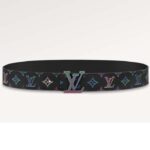 Ceinture réversible unisexe Louis Vuitton LV Light 40 mm Monogram Spotlight Multi Cuir de veau noir