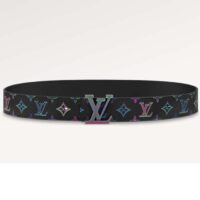 Louis Vuitton Unisex LV Light 40 MM Reversible Belt Monogram Spotlight Multi Black Calf Leather