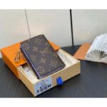 Louis Vuitton Unisex LV Lisa Wallet Iris Purple Monogram Coated Canvas Grained Cowhide Leather - immagine 5