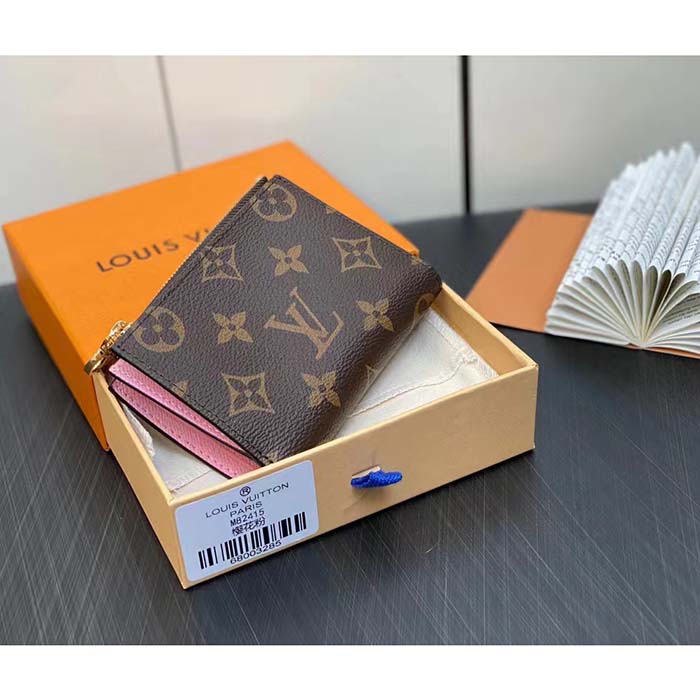 Louis Vuitton Unisex LV Lisa Wallet Lollipop Pink Monogram Coated Canvas Grained Cowhide Leather (10)