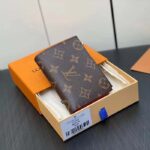 Louis Vuitton Unisex LV Lisa Wallet Tonic Orange Monogram Coated Canvas Grained Cowhide Leather – Image 4