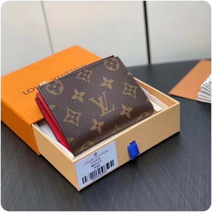 Louis Vuitton Unisex LV Lisa Wallet Tonic Orange Monogram Coated Canvas Grained Cowhide Leather (7)