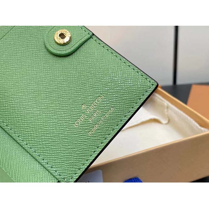 Louis Vuitton Unisex LV Lisa Wallet Vert Noto Green Monogram Coated Canvas Grained Cowhide Leather (2)