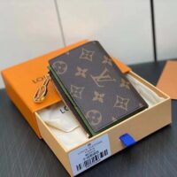 Louis Vuitton Unisex LV Lisa Wallet Vert Noto Green Monogram Coated Canvas Grained Cowhide Leather (10)