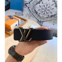 Louis Vuitton Unisex LV Optic 40 MM Reversible Belt Black Calf Leather Initiales Buckle (2)