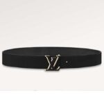 Louis Vuitton Unisex LV Optic 40 MM Wendegürtel Schwarzes Kalbsleder Initialenschnalle