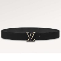 Louis Vuitton Unisex LV Optic 40 MM Reversible Belt Black Calf Leather Initiales Buckle (2)