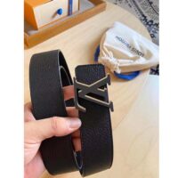 Louis Vuitton Unisex LV Optic 40 MM Reversible Belt Black Calf Leather Initiales Buckle (2)