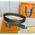 Louis Vuitton Unisex LV Optic 40 MM Reversible Belt MNG Macassar Coated Canvas Leather - Imagen 3