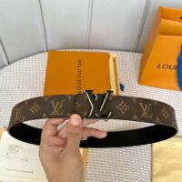 Louis Vuitton Unisex LV Optic 40 MM Reversible Belt MNG Macassar Coated Canvas Leather (1)