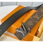 Louis Vuitton Unisex LV Optic 40 MM Reversible Belt MNG Macassar Coated Canvas Leather - Imagen 4