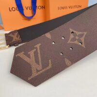 Louis Vuitton Unisex LV Oversized Buckle 90 MM Belt Brown Monogram Giant Calf Leather (4)