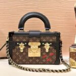 Louis Vuitton Unisex LV Petite Malle Capitale Monogram Coated Canvas Cowhide Leather S-Lock - Image 2