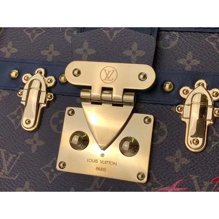 Louis Vuitton Unisex LV Petite Malle Capitale Monogram Coated Canvas Cowhide Leather S-Lock (4)