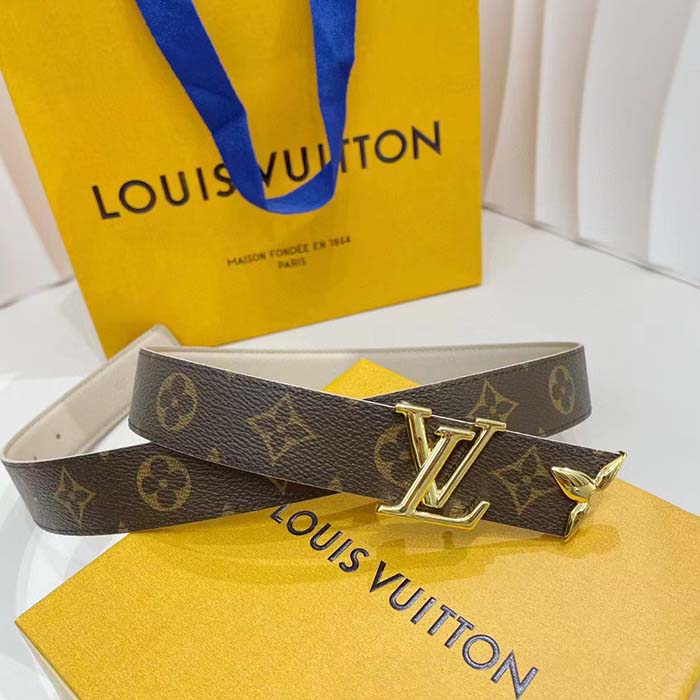 Louis Vuitton Unisex LV Pretty LV 30 MM Reversible Belt Monogram Canvas Recto Side (2)