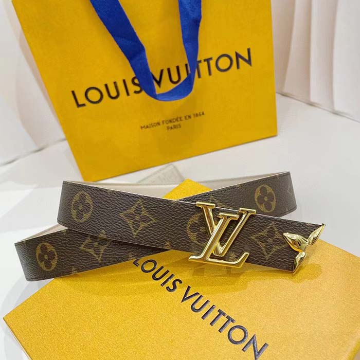 Louis Vuitton Unisex LV Pretty LV 30 MM Reversible Belt Monogram Canvas Recto Side (3)