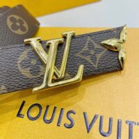 Louis Vuitton Unisex LV Pretty LV 30 MM Reversible Belt Black Brown Monogram Canvas Recto Side (2)