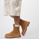 Louis Vuitton Unisex LV Ranger Boat Shoe Beige Mini Monogram-Embossed Nubuck Leather - Image 12