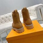 Louis Vuitton Unisex LV Ranger Boat Shoe Beige Mini Monogram-Embossed Nubuck Leather - Image 6