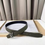 Louis Vuitton Unisex LV Rays 40 MM Reversible Belt Khaki Green Grained Calf Leather - Image 4