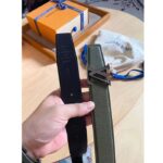 Louis Vuitton Unisex LV Rays 40 MM Reversible Belt Khaki Green Grained Leather Calf - Image 8