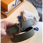 Louis Vuitton Unisex LV Rays 40 MM Reversible Belt Khaki Green Grained Leather Calf - Image 3