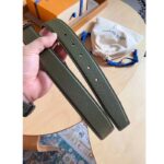 Louis Vuitton Unisex LV Rays 40 MM Reversible Belt Khaki Green Grained Leather Calf - Image 6