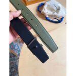 Louis Vuitton Unisex LV Rays 40 MM Reversible Belt Khaki Green Grained Leather Calf - Image 9